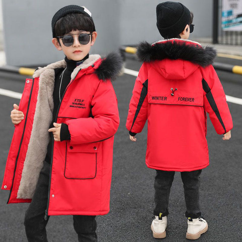 Kid Boy Bitlamb Baby Jacket Warm Children Winter Thickened Down Cotton Padded Coat  - KBPJ3111