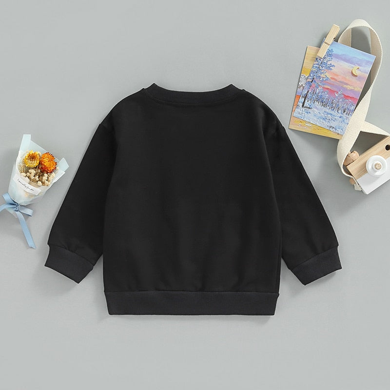 Kids Boys Girls Casual Sweatshirts Letter Print Long Sleeve Pullover Sweatshirts Sportwear Clothing - TBS2111
