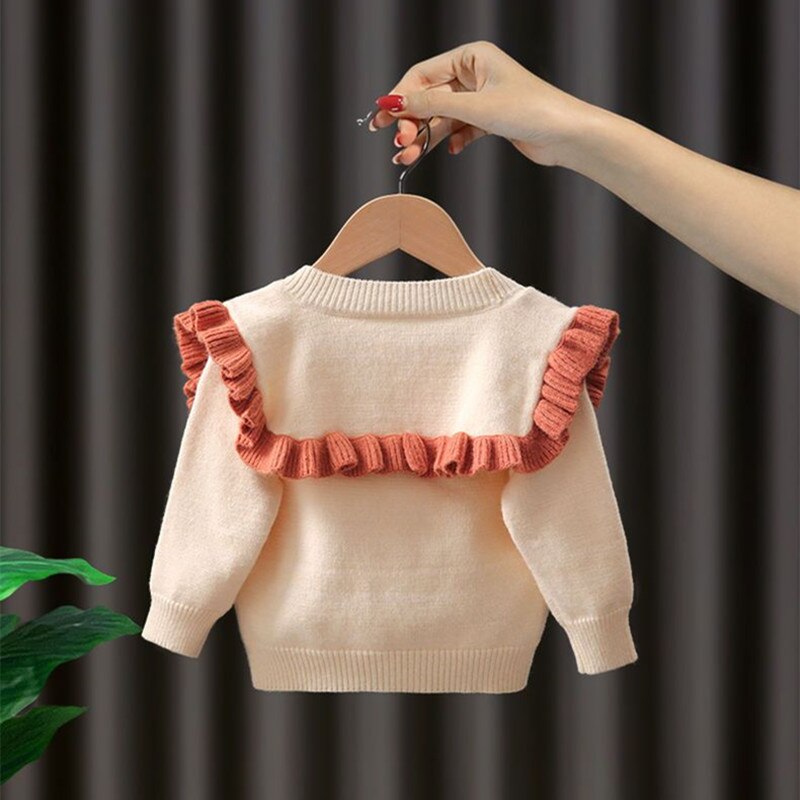 Kids Girls Sweater Cardigan Children's Fashionable Clothing Spring Knitwear Girls Baby Sweater Coat - BTGCS2478