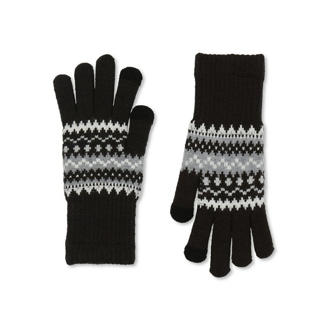 Women's Fair Isle Knit Gloves - ZB056