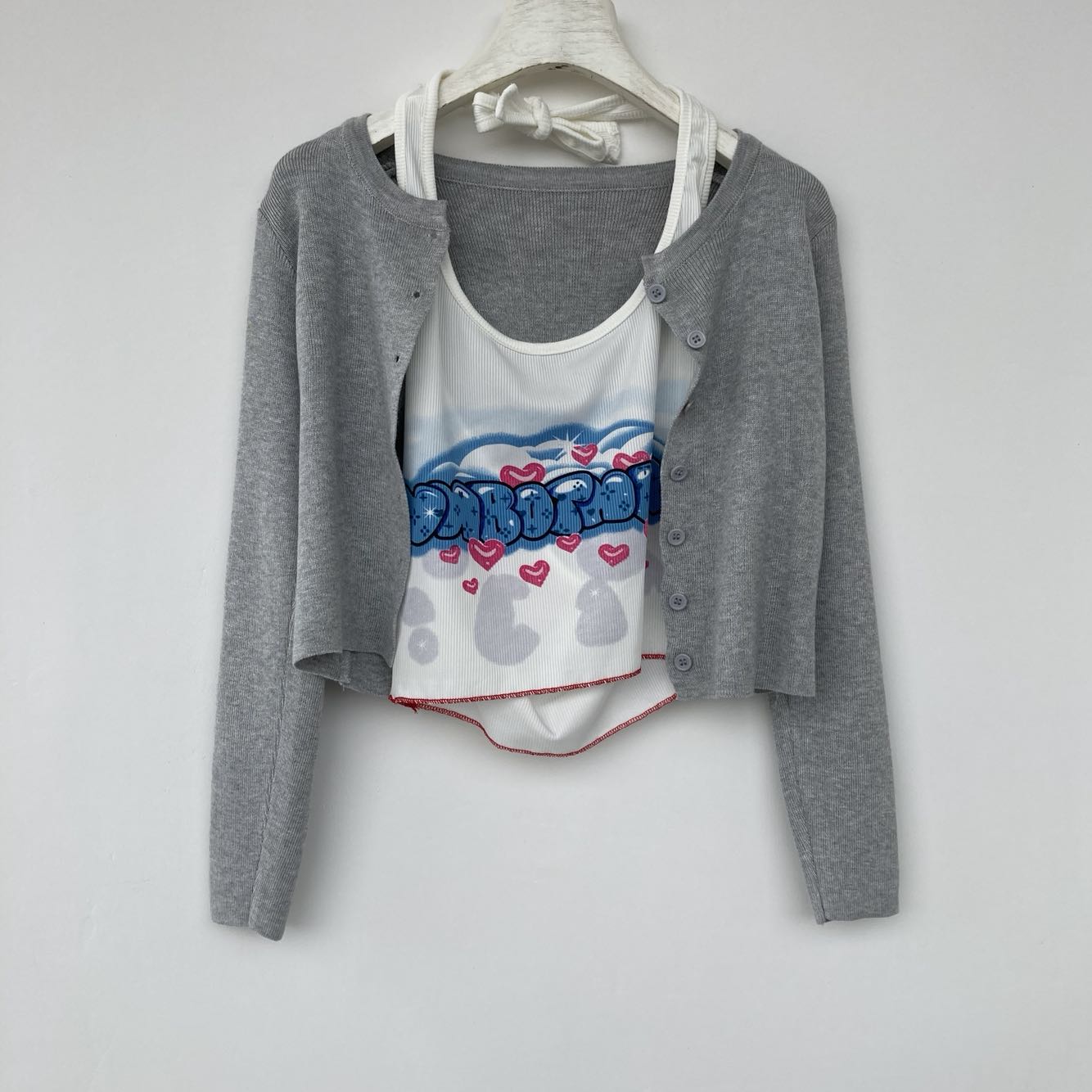 Girl Loose Lazy College Style Cardigan Coat