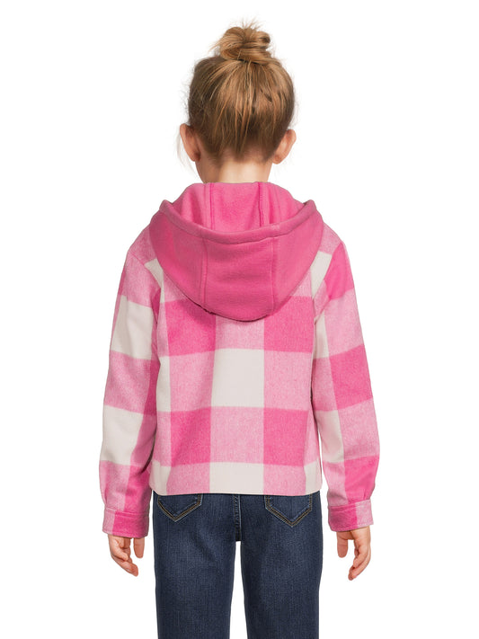 Girls Long Sleeve Faux Wool Hooded Jacket - ZB151