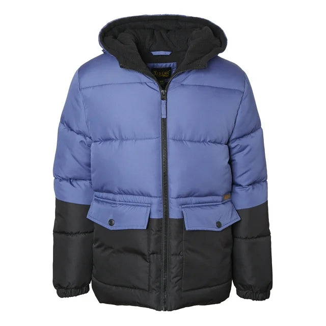 Boys Hooded Colorblock Puffer Winter jacket- ZB139
