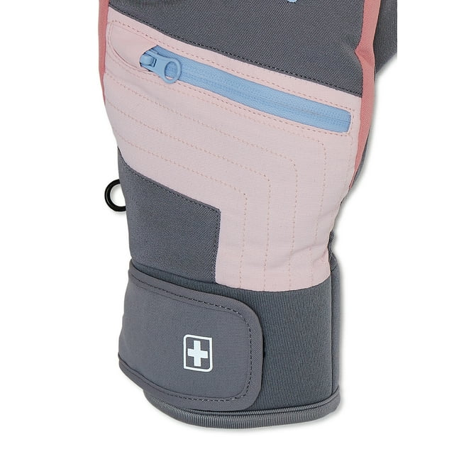 Girls Hybrid Zipper Pocket Ski Gloves ZB120
