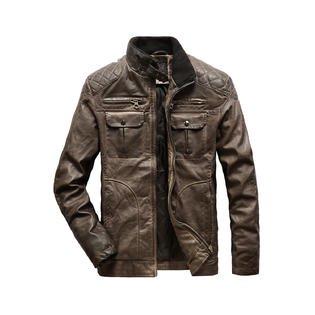 Men Warm Leather Motorcycle Jacket  MJC15287
