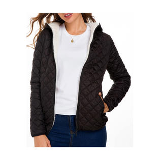 Women Warm Solid Color Hooded Jacket - WJC23080