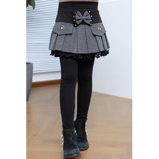 Kids Girls Solid Colored Trendy Skirt Style Superb Autumn Season Outing Leggings - KGLGC54540