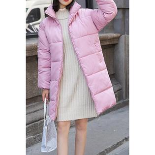 Women Warm High Collar Soft Padded Winter Jacket - WJC23744