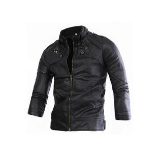 Men Bomber Style Casual Leather Jacket  MJC15313