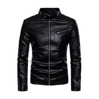Men Comfortable Slim Casual Leather Jacket  MJC15342