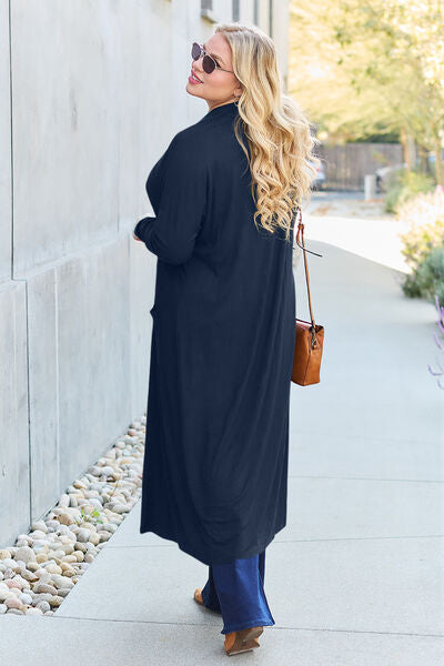 Women's Basic Bae Full Size Open Front Long Sleeve Cover Up
