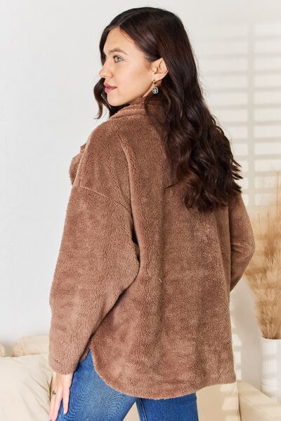 Women's Culture Code Double Breasted Fuzzy Coat