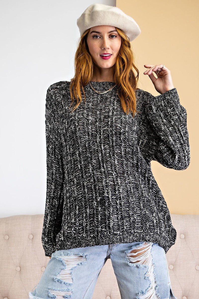 Women's Textured Knitted Sweater