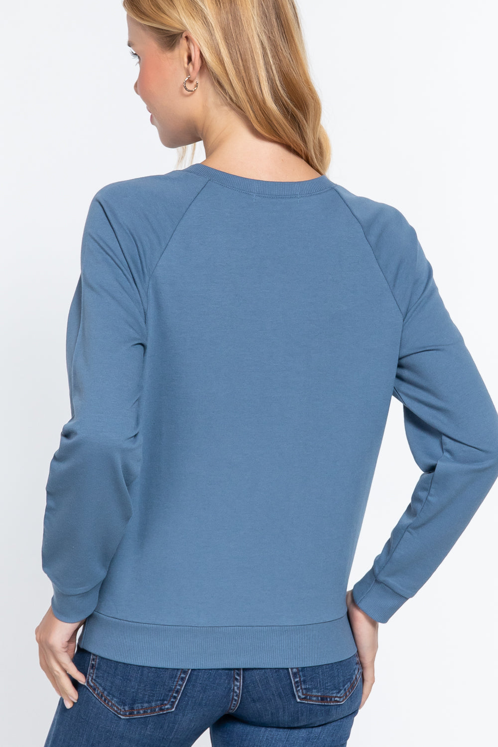 Women's Sequins French Terry Pullover Top