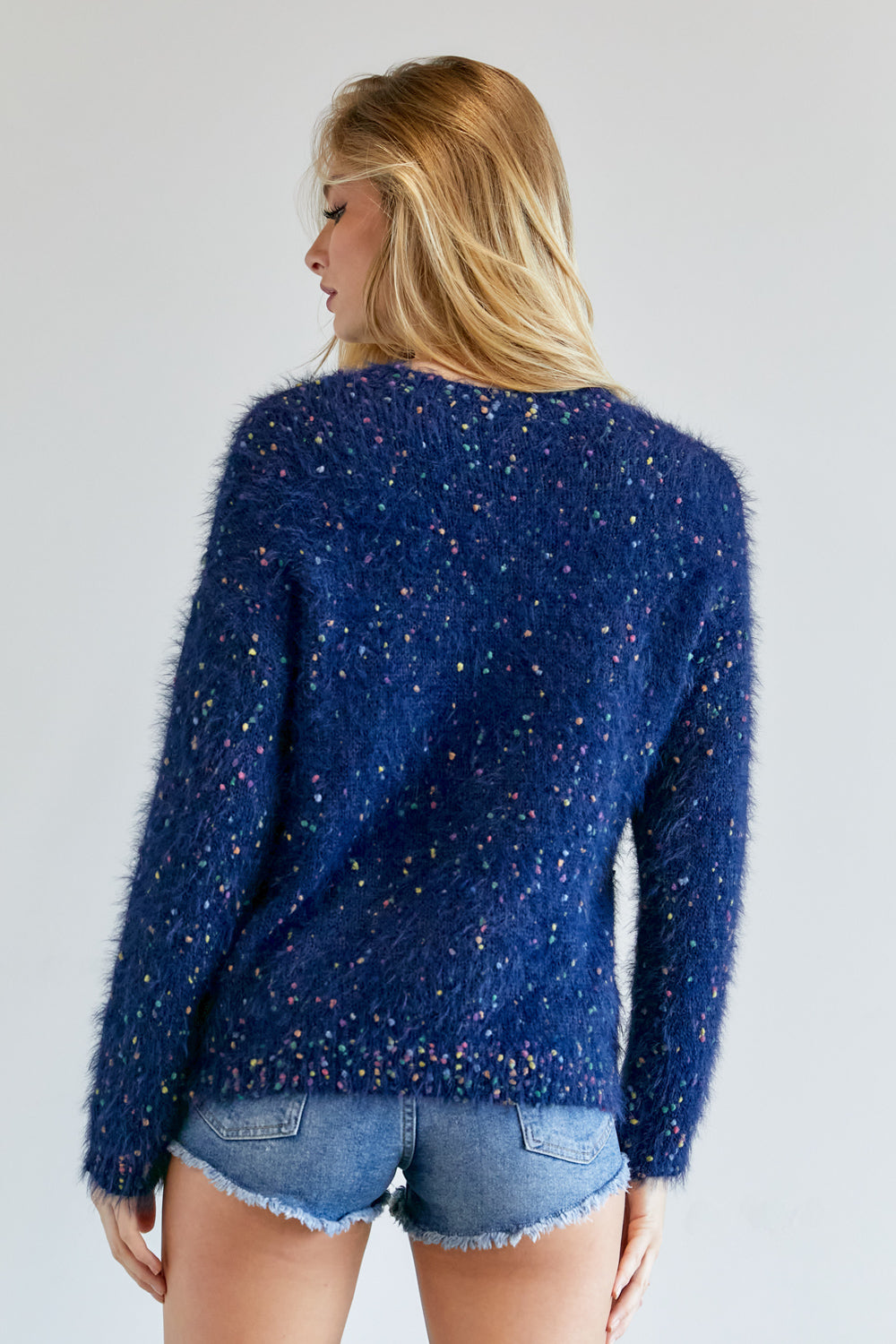 Women's Cute Multi Color Polak Dot Sweater