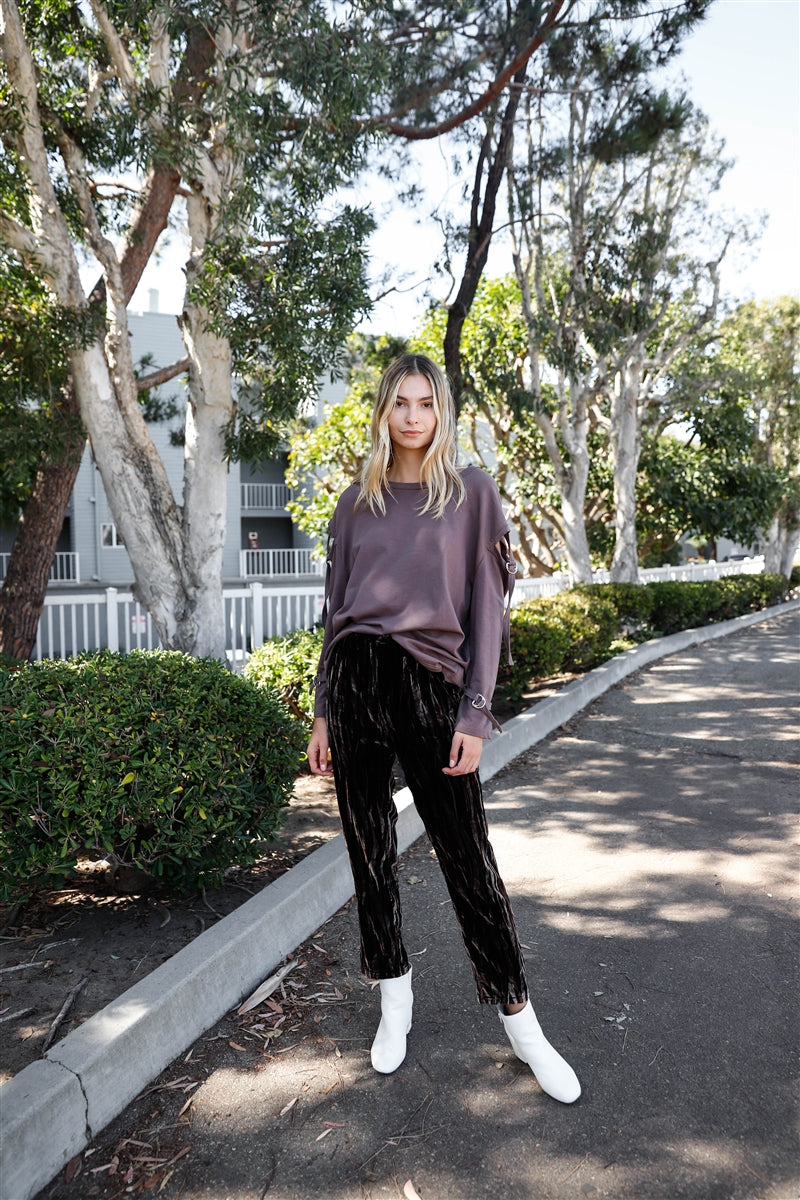 Women's Long Sleeve Cut-out Sweater