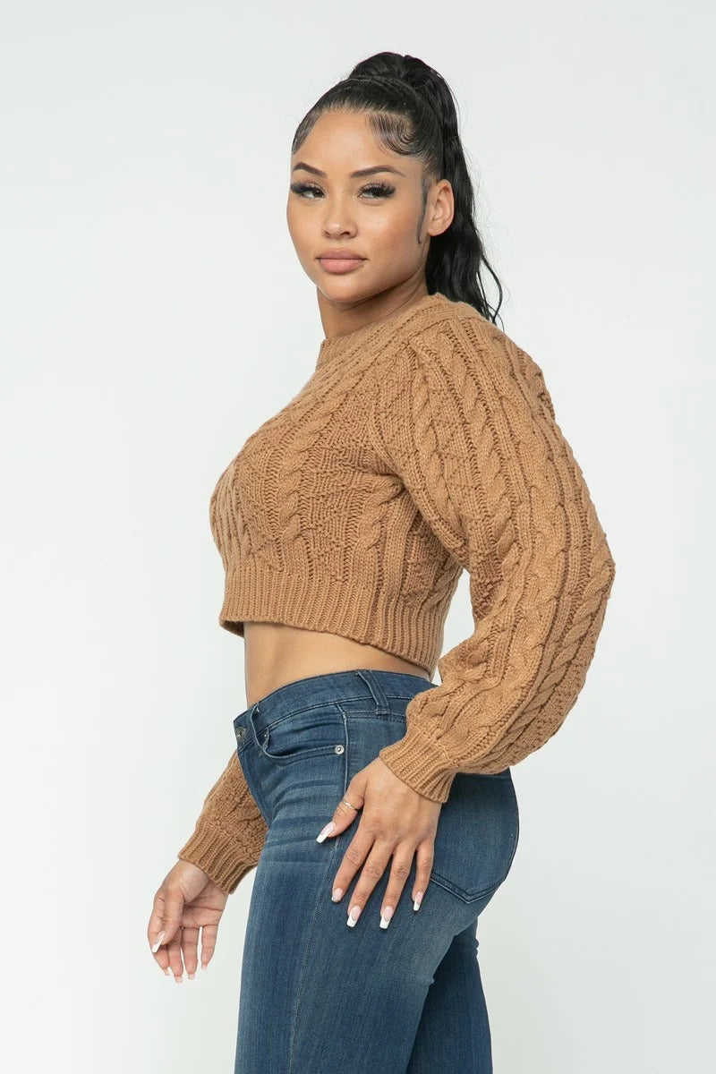 Women's Cable Pullover Top
