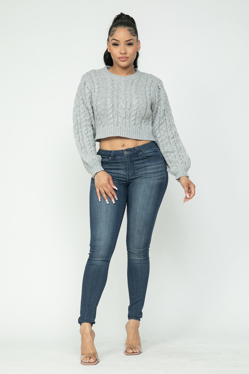 Women's Cable Pullover Top