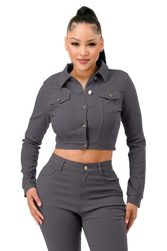 Women's Women's Super Stretchy Cropped Jacket