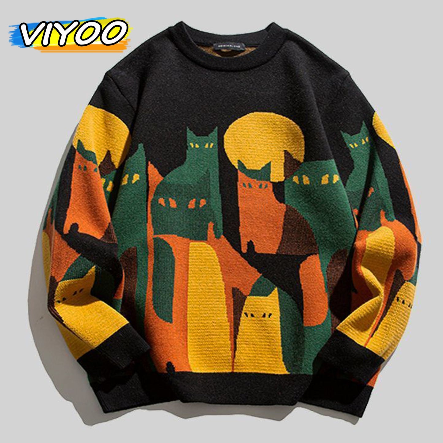 Mens Knitted Sweater Sweatshirts Clothes Pullover Winter Jumper Knit Fleece Sweater For Men - MSS2282