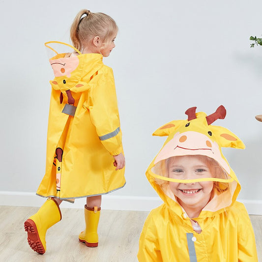 Toddler With Hood,Waterpoof Rain Jacket Coat,3D Cartoon Children Rainwear For Girl Boy - KBRC2016