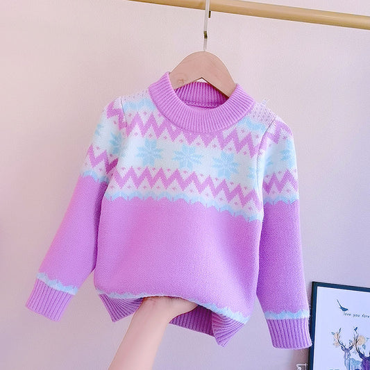 Kids Winter Clothes Girls Sweater Fashion Knitted Clothing Children Shirts High Quality Infant Costum Warm - KGST2487