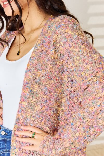 Rousseau Multicolor Open Front Knit Cardigan